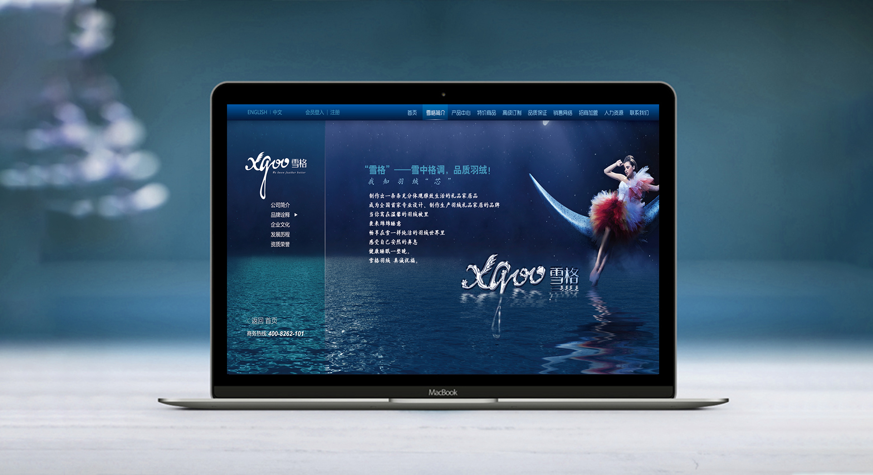 ,羽绒网页设计,雪格网页设计,杭州网页设计.jpg